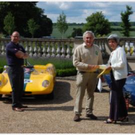 Mike Waller receiving his award for the Lotus 23